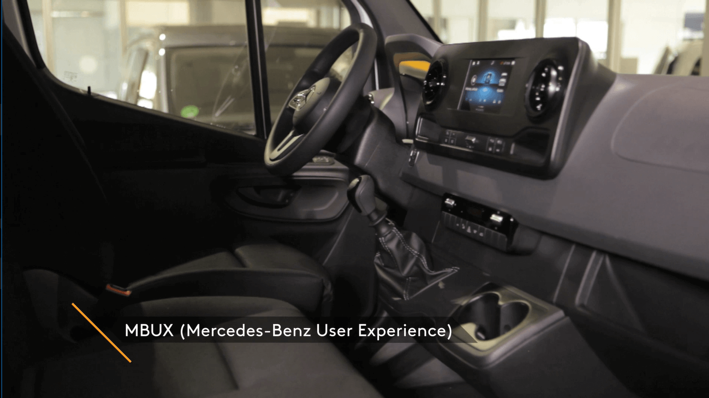 Interior lateral del Mercedes-Benz Sprinter